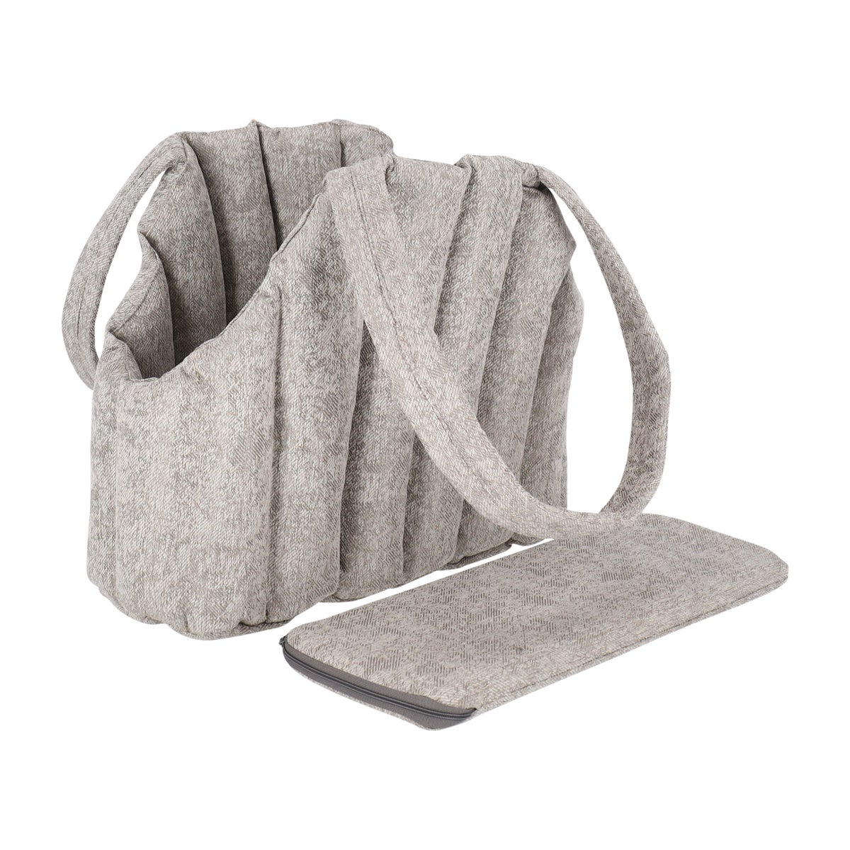 Draagtas Gilian lichtgrijs 43x23x35cm FP Draagtas Gilian lichtgrijs 43x23x35cm FP