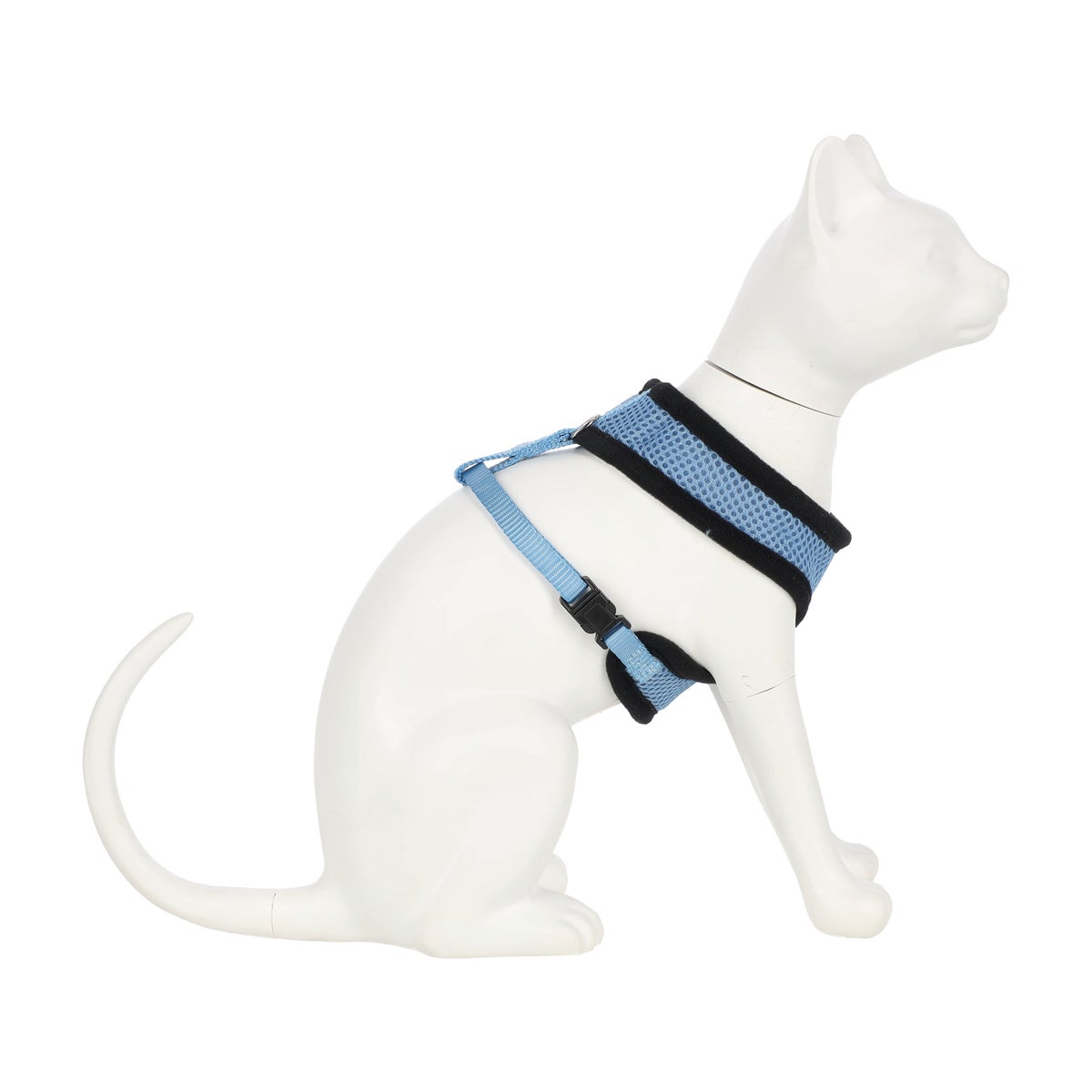 Harnas met looplijn kat blauw 32 cm Harnas met looplijn kat blauw 32 cm