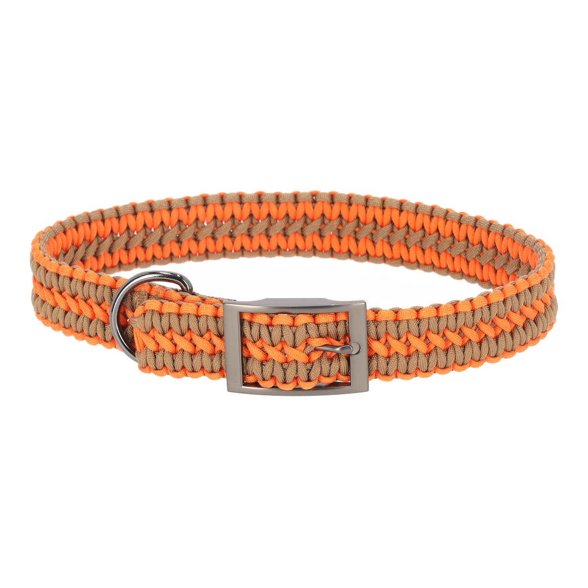 Halsband 20 mm 63 cm terry oranje/bruin Halsband 20 mm 63 cm terry oranje/bruin