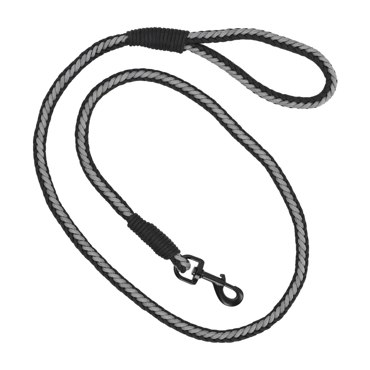 Looplijn 12 mm 150 cm terry grijs/zwart Looplijn 12 mm 150 cm terry grijs/zwart