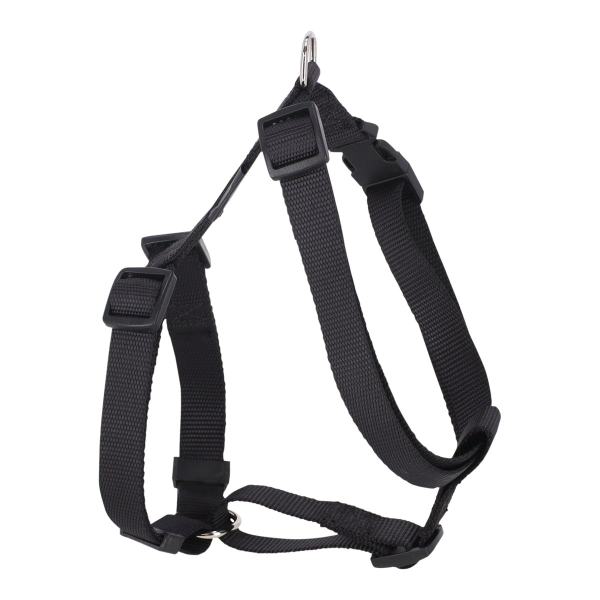 Hondentuig nylon verstelbaar zwart 40-65cm Hondentuig nylon verstelbaar zwart 40-65cm