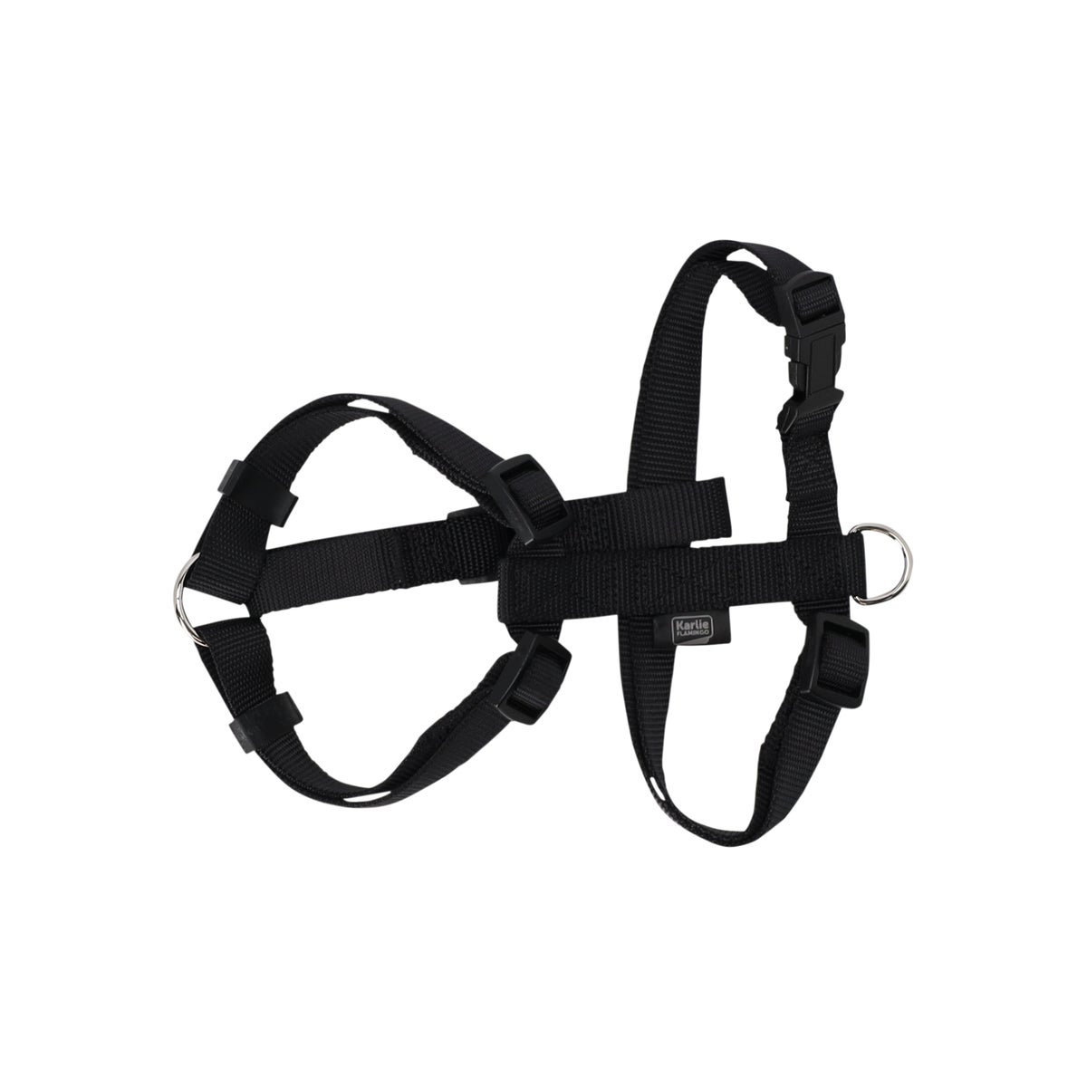 Hondentuig nylon verstelbaar zwart 40-65cm Hondentuig nylon verstelbaar zwart 40-65cm