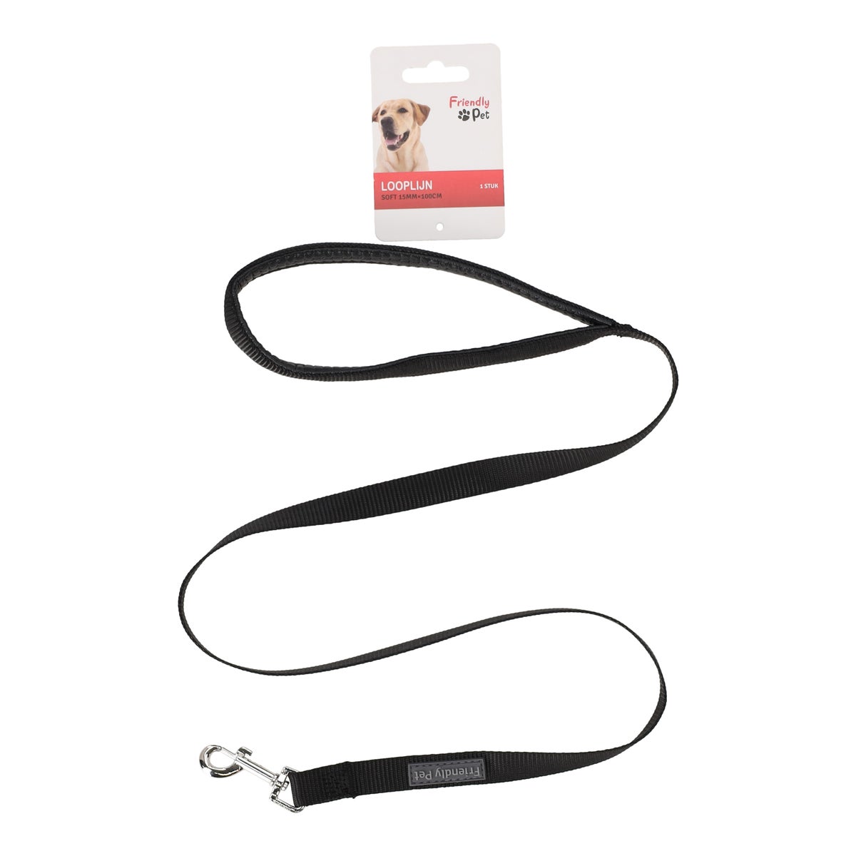 Looplijn Soft Zwart Friendly Pet Looplijn Soft Zwart Friendly Pet