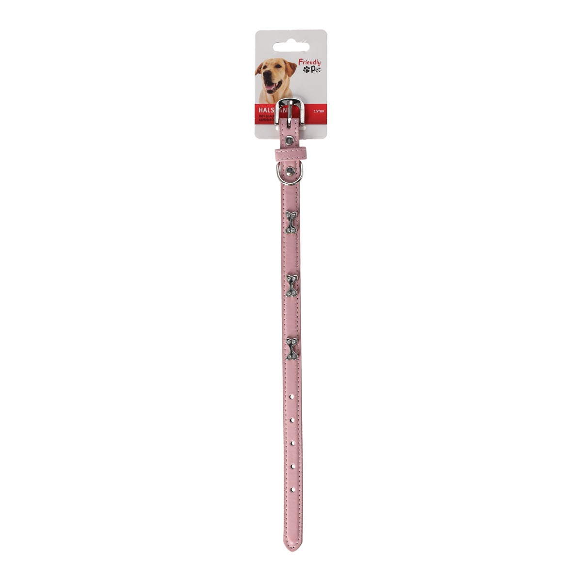 Halsband bot roze 16mmx35cm Halsband bot roze 16mmx35cm