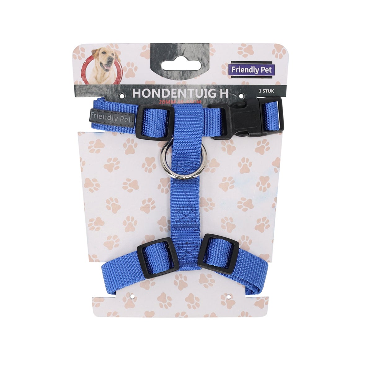 Hondentuig H 20mm 40-65cm blauw FP Hondentuig H 20mm 40-65cm blauw FP