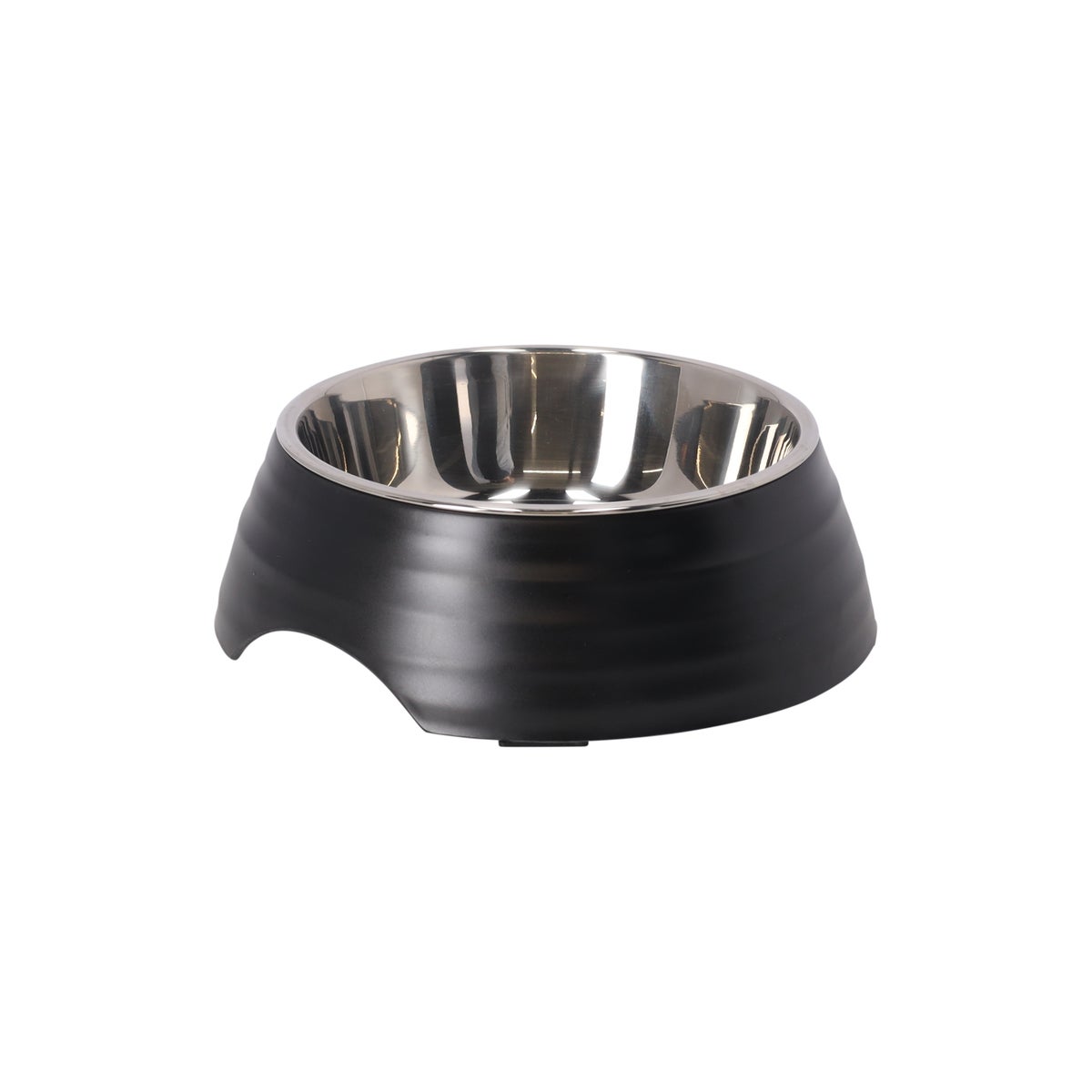 Eetpot hond ribbel zwart 350ml Eetpot hond ribbel zwart 350ml