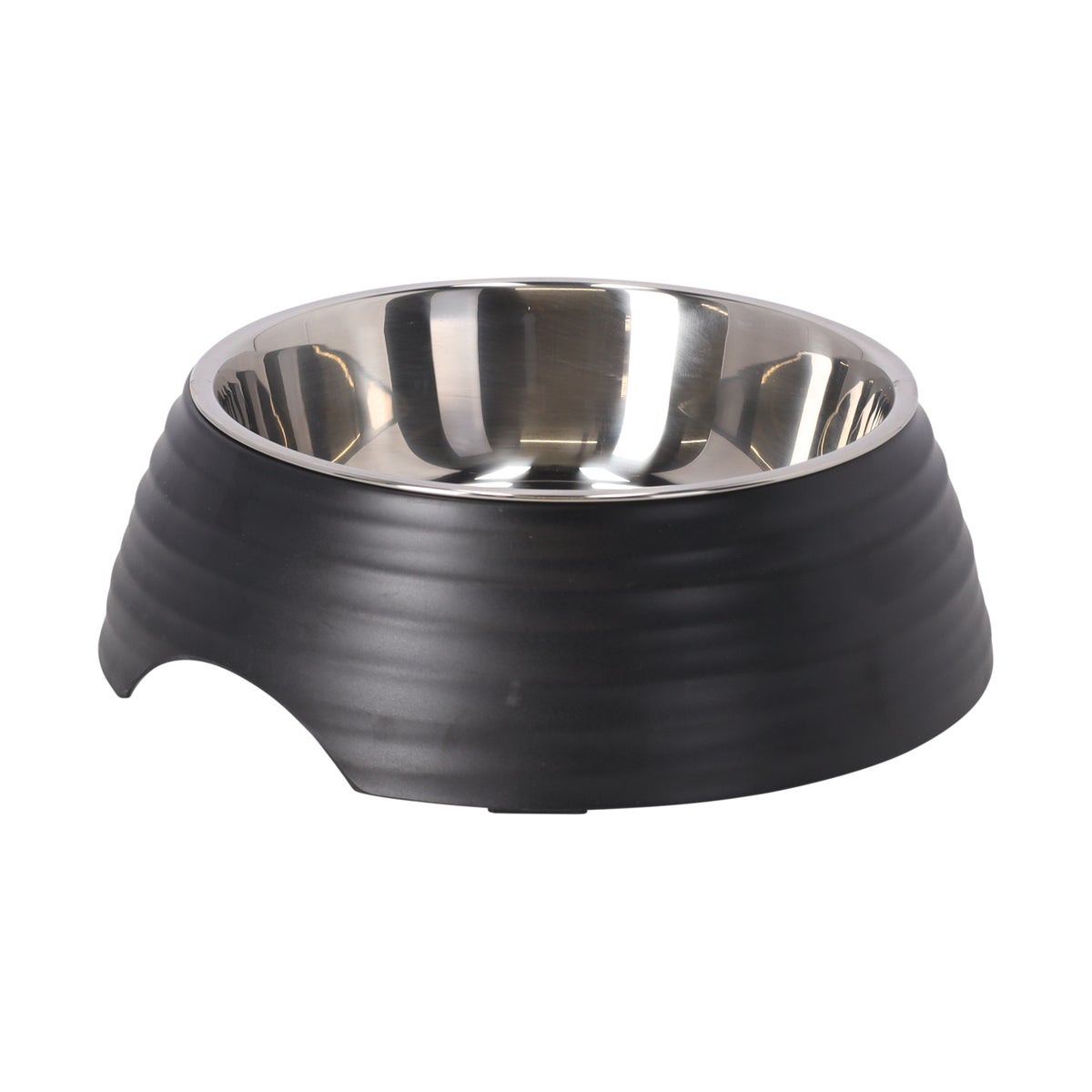 Eetpot hond ribbel zwart 700ml Eetpot hond ribbel zwart 700ml