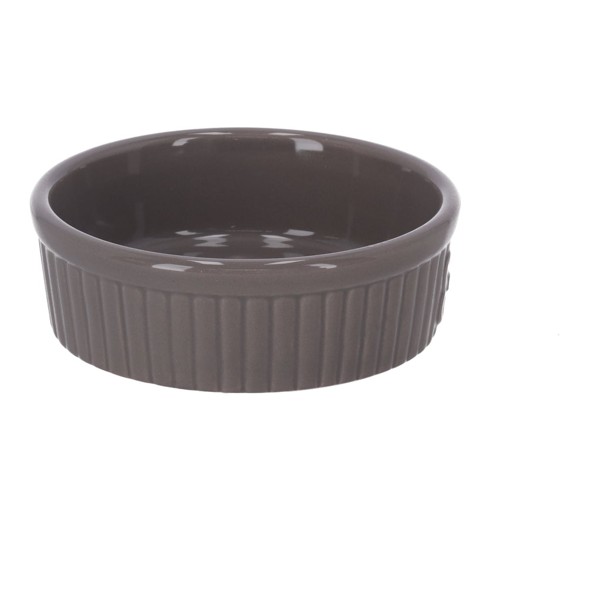 Voerbak hond kera 12cm 300ml taupe Voerbak hond kera 12cm 300ml taupe