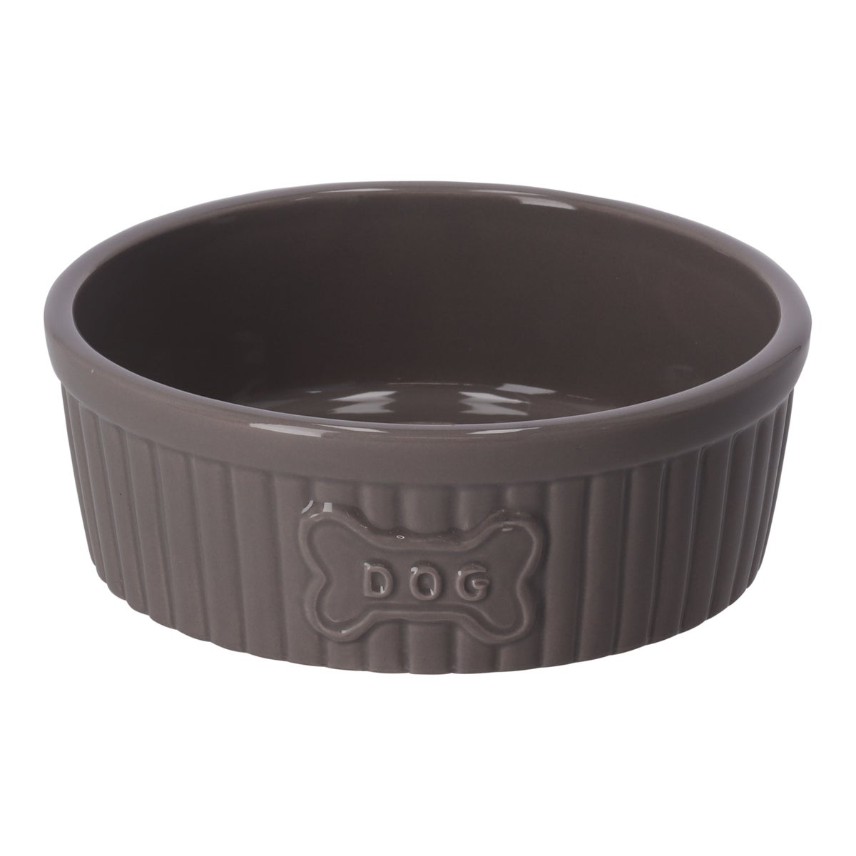 Voerbak hond kera 15cm 640ml taupe Voerbak hond kera 15cm 640ml taupe