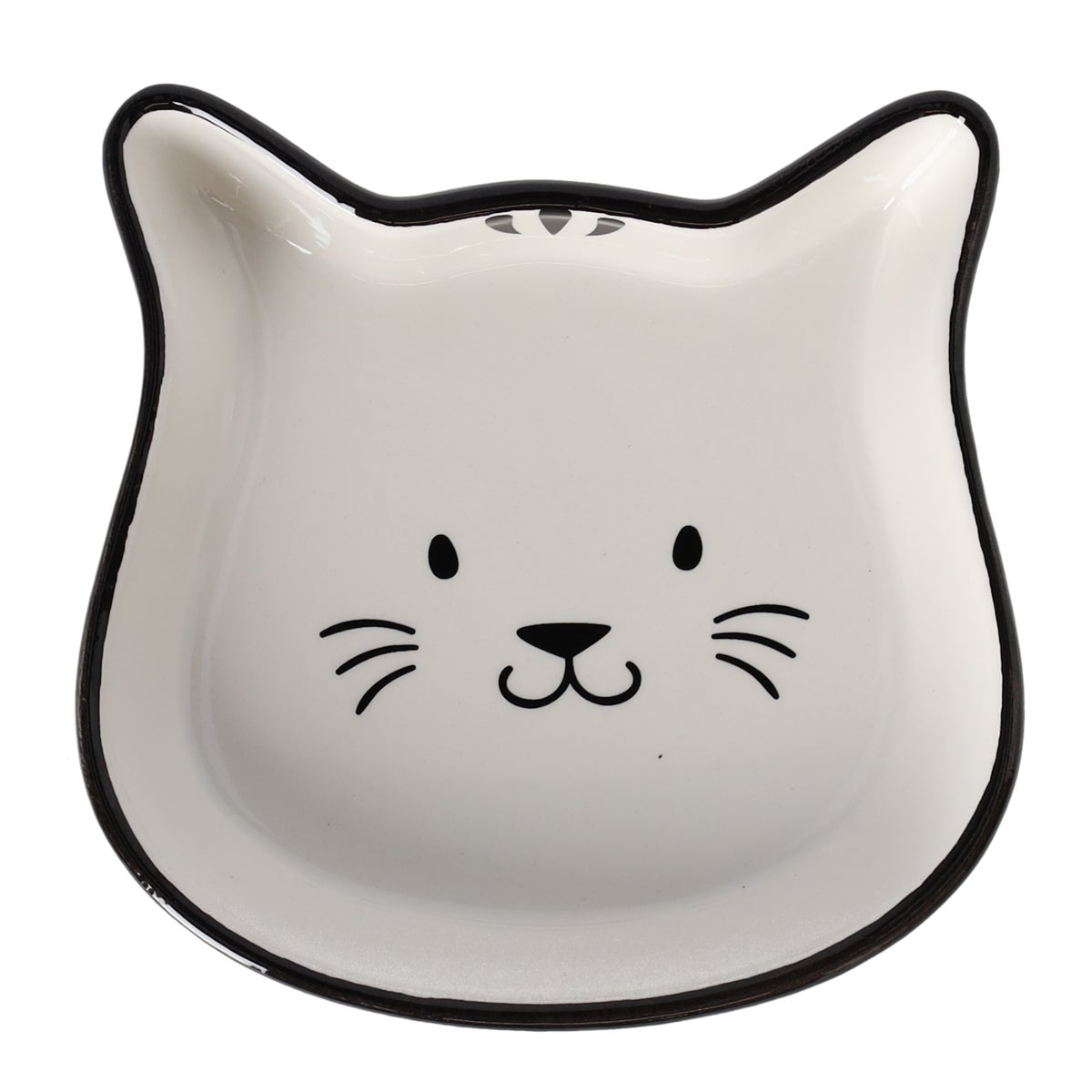 Voerbak kat Fofa keram zwart/wit 250ml FP Voerbak kat Fofa keram zwart/wit 250ml FP