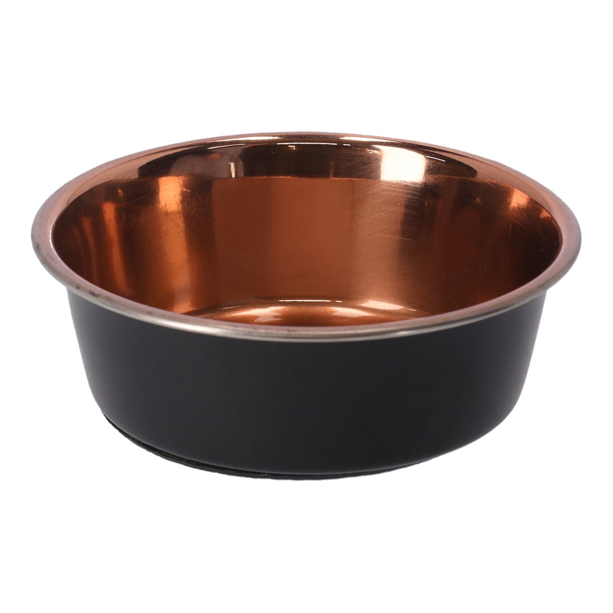 Voerbak Ezra rvs zwart/koper D13,5cm 475ml FP Voerbak Ezra rvs zwart/koper D13,5cm 475ml FP