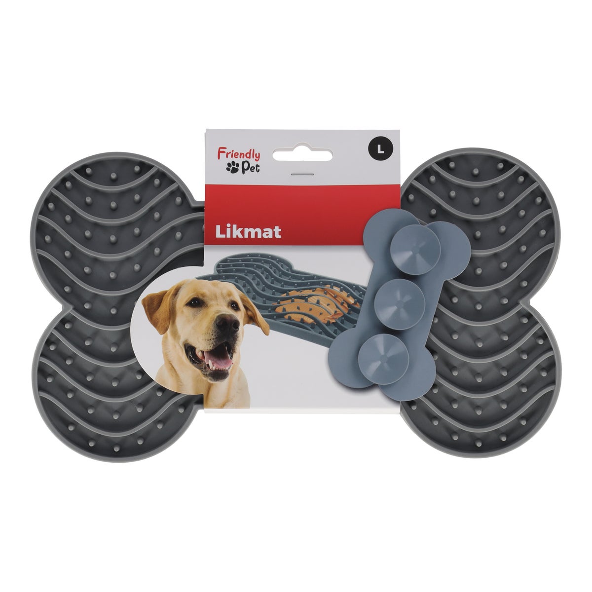 Likmat Yummee bot L grijs 29,8 cm Likmat Yummee bot L grijs 29,8 cm