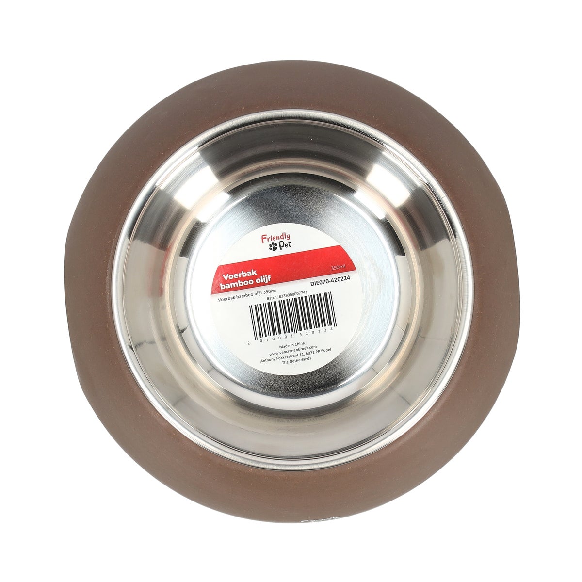Voerbak bamboo olijf 350ml Voerbak bamboo olijf 350ml