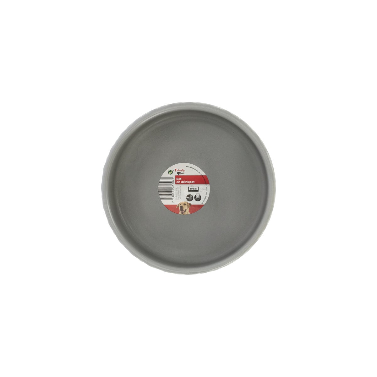 Voerbak Bianco 990ml grijs Voerbak Bianco 990ml grijs