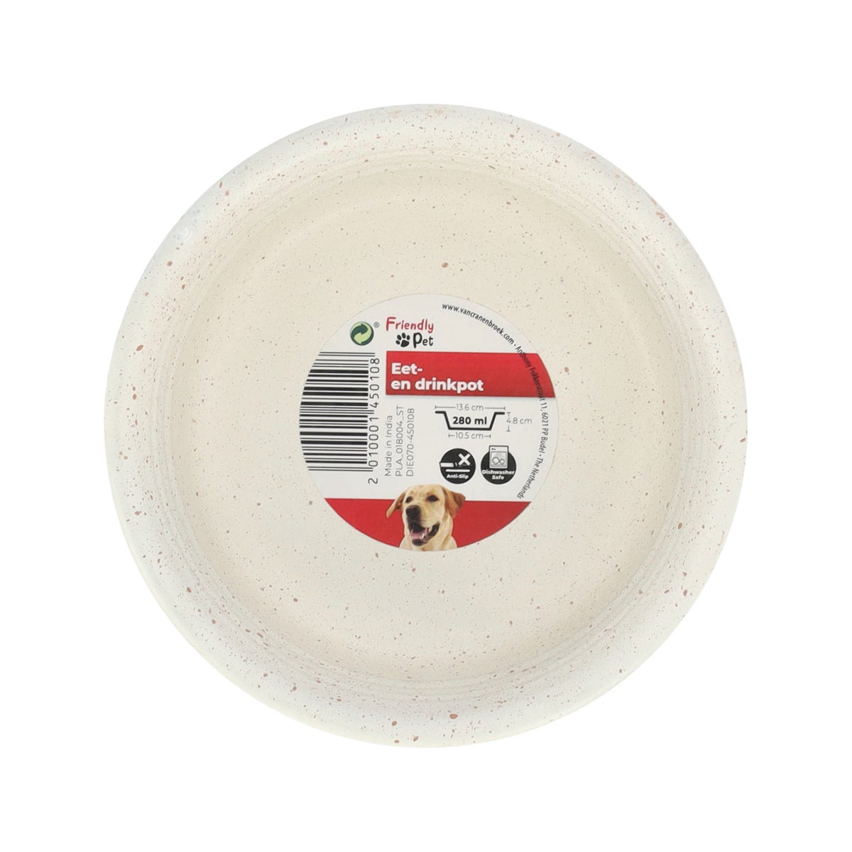 Voerbak rond Ligna S 280ml wit FP Voerbak rond Ligna S 280ml wit FP