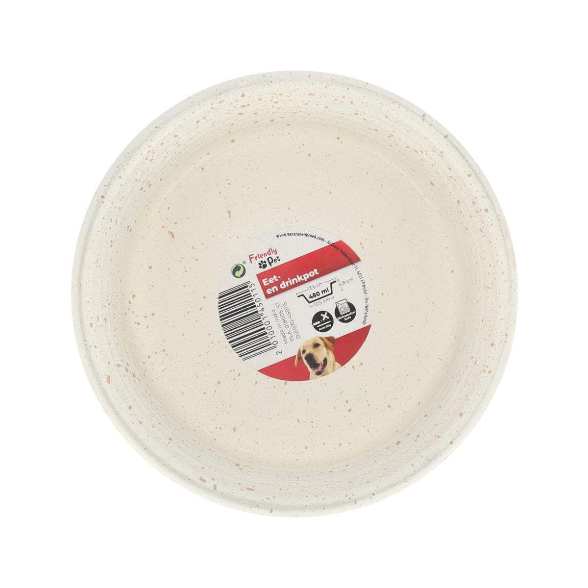 Voerbak rond Ligna M 480ml wit FP Voerbak rond Ligna M 480ml wit FP