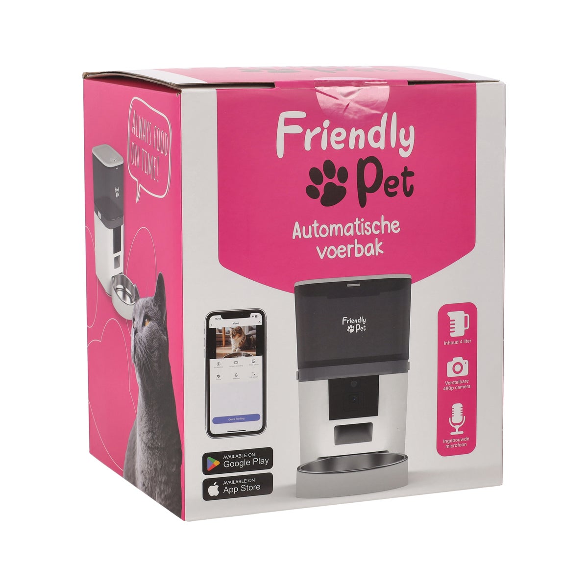 Voerbak automatisch + app 4L wit Voerbak automatisch + app 4L wit