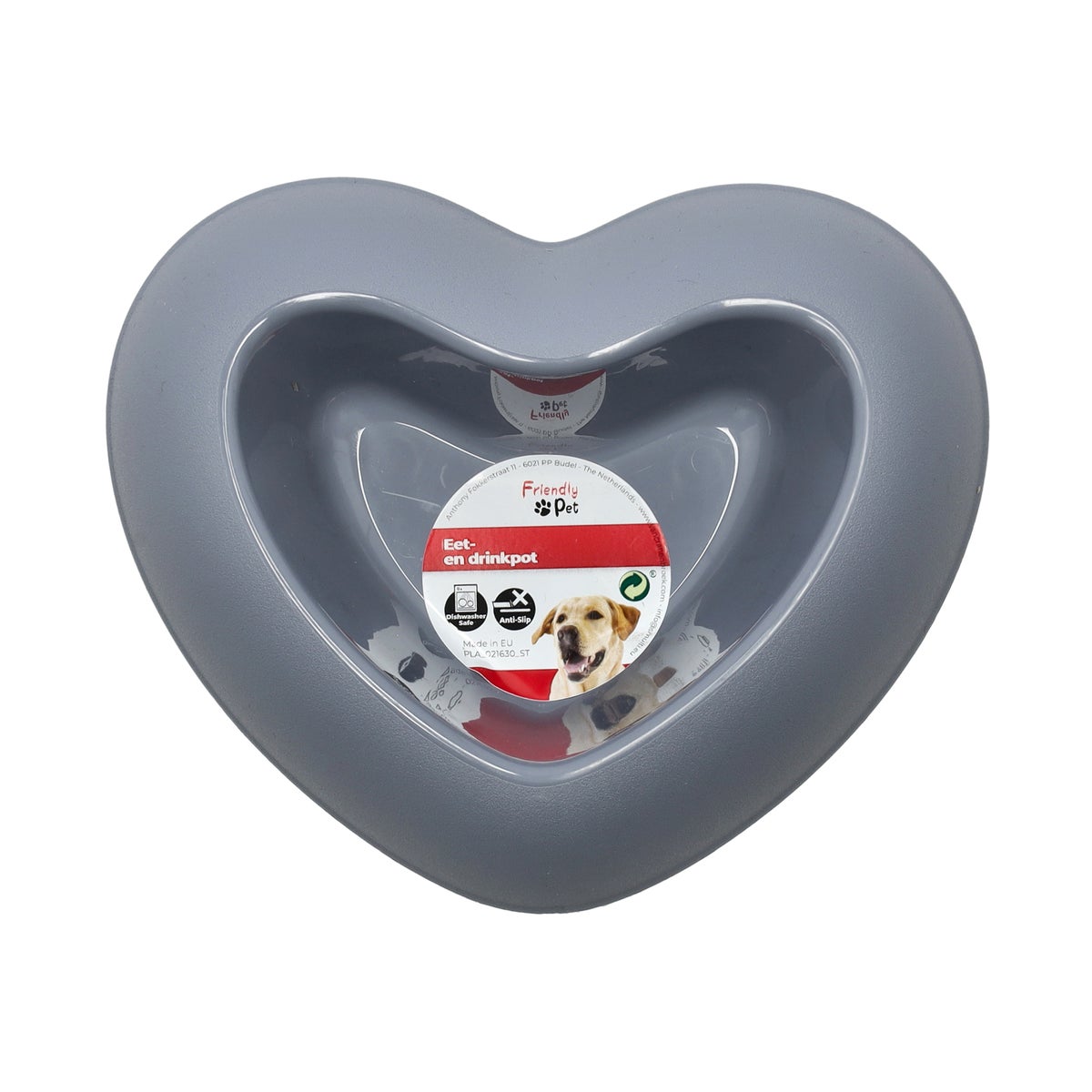 Eet en drinkpot hart blauw 250ml Eet en drinkpot hart blauw 250ml