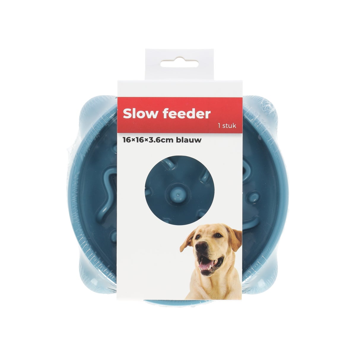 Slow feeder 16 x 16 x 3.6 cm blauw Slow feeder 16 x 16 x 3.6 cm blauw