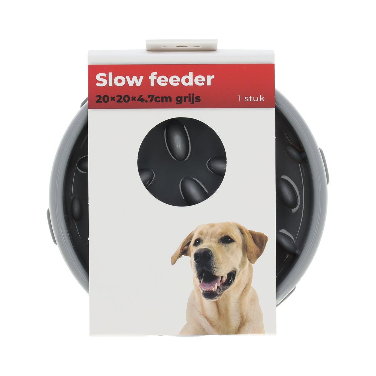 Slow feeder 20 x 20 x 4.7 cm grijs Slow feeder 20 x 20 x 4.7 cm grijs