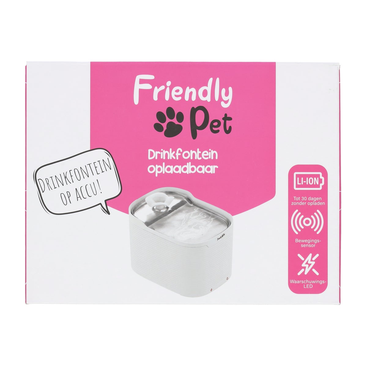 Drinkfontein 2.5L oplaadbaar wit Drinkfontein 2.5L oplaadbaar wit