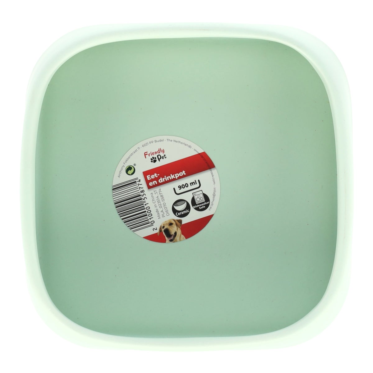 Eet-drinkpot Zara groen 15 x 15 cm 900 ml Eet-drinkpot Zara groen 15 x 15 cm 900 ml