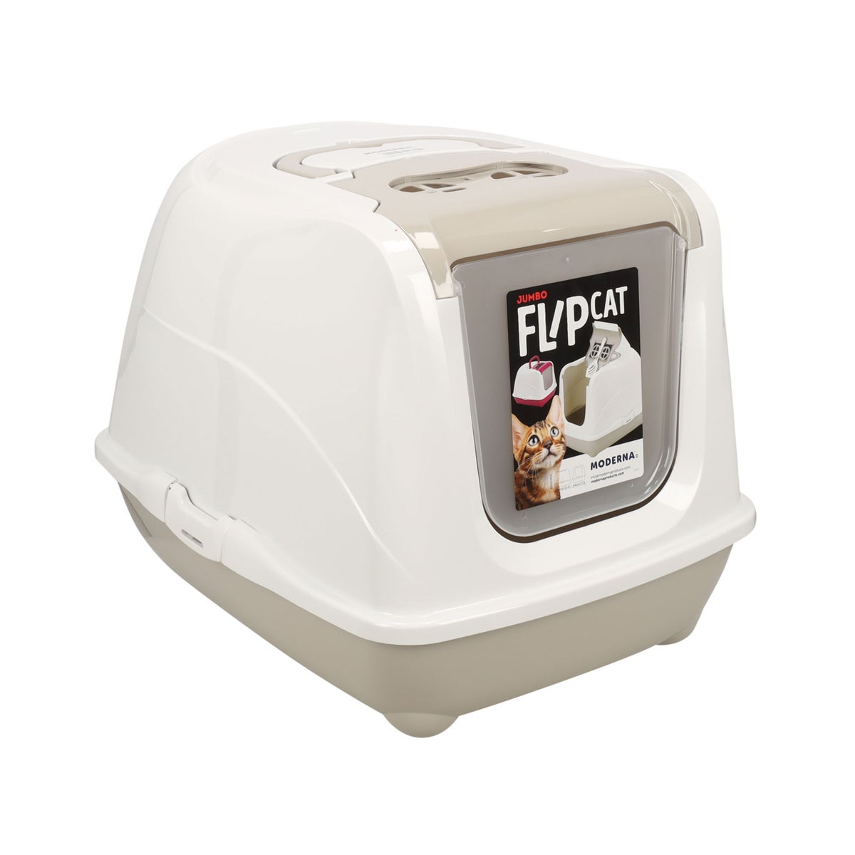 Kattenbak flip classic 57cm grijs Kattenbak flip classic 57cm grijs