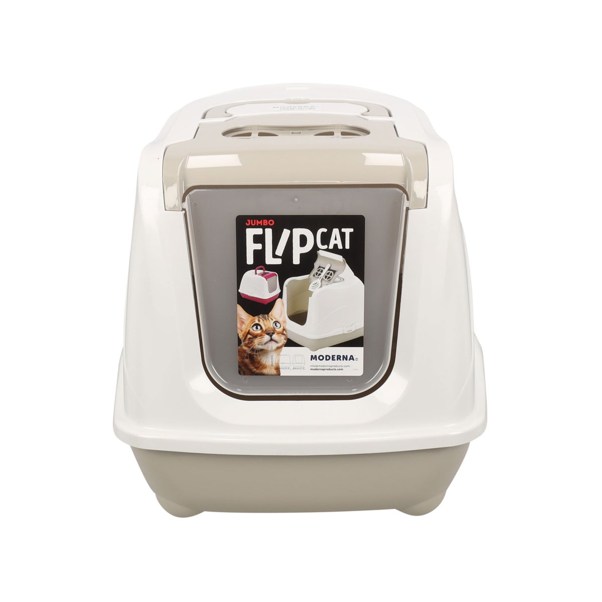 Kattenbak flip classic 57cm grijs Kattenbak flip classic 57cm grijs
