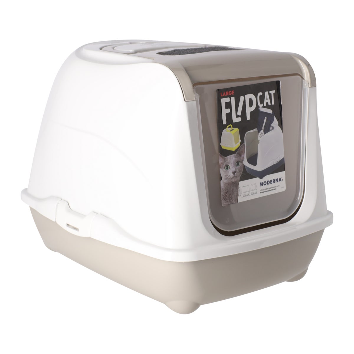 Kattenbak flipcat 50cm grijs Kattenbak flipcat 50cm grijs