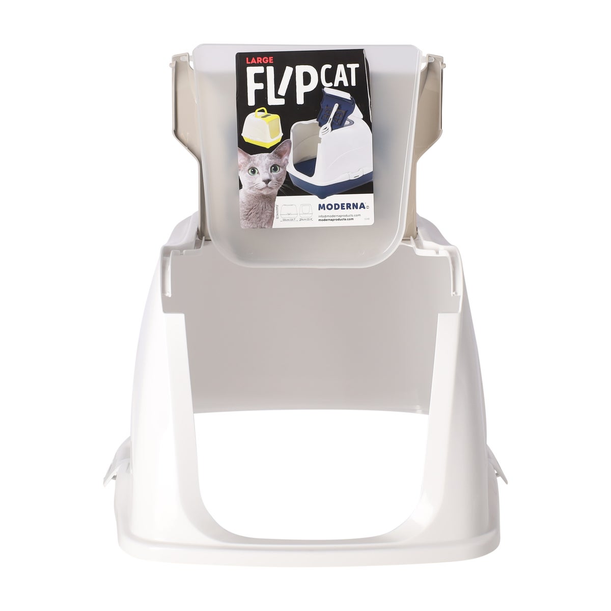 Kattenbak flipcat 50cm grijs Kattenbak flipcat 50cm grijs