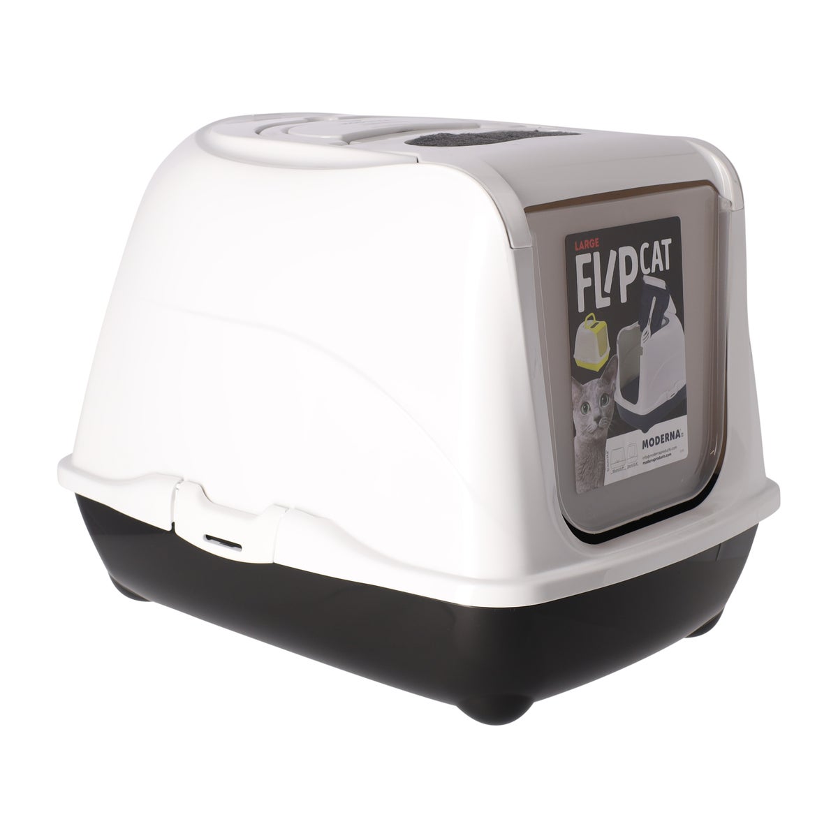 Kattenbak flipcat 50cm zwart Kattenbak flipcat 50cm zwart