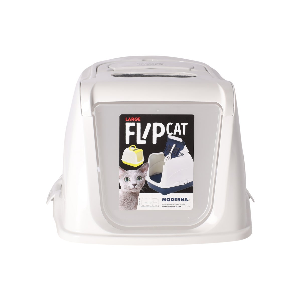Kattenbak flipcat 50cm zwart Kattenbak flipcat 50cm zwart