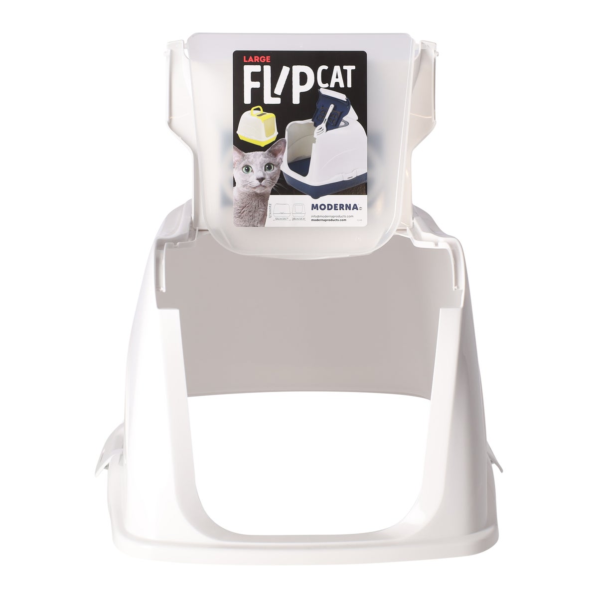 Kattenbak flipcat 50cm zwart Kattenbak flipcat 50cm zwart