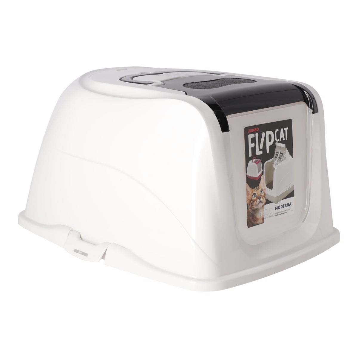 Kattenbak flip classic 57cm zwart Kattenbak flip classic 57cm zwart