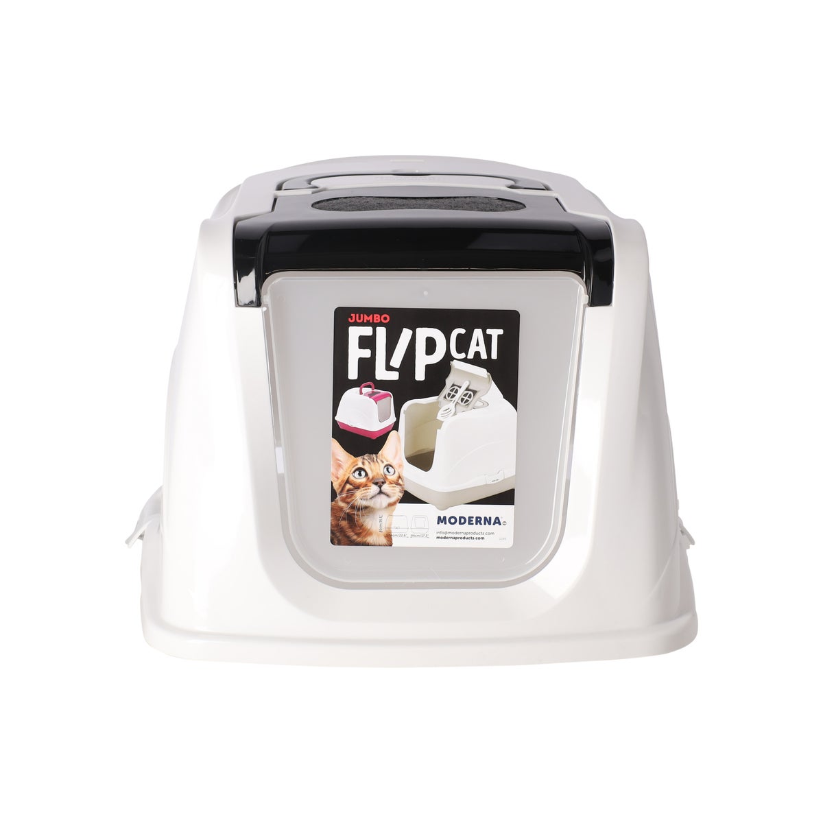 Kattenbak flip classic 57cm zwart Kattenbak flip classic 57cm zwart