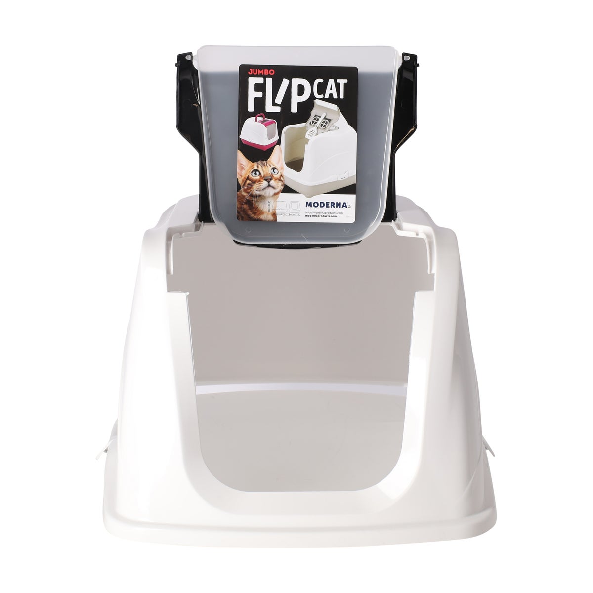 Kattenbak flip classic 57cm zwart Kattenbak flip classic 57cm zwart