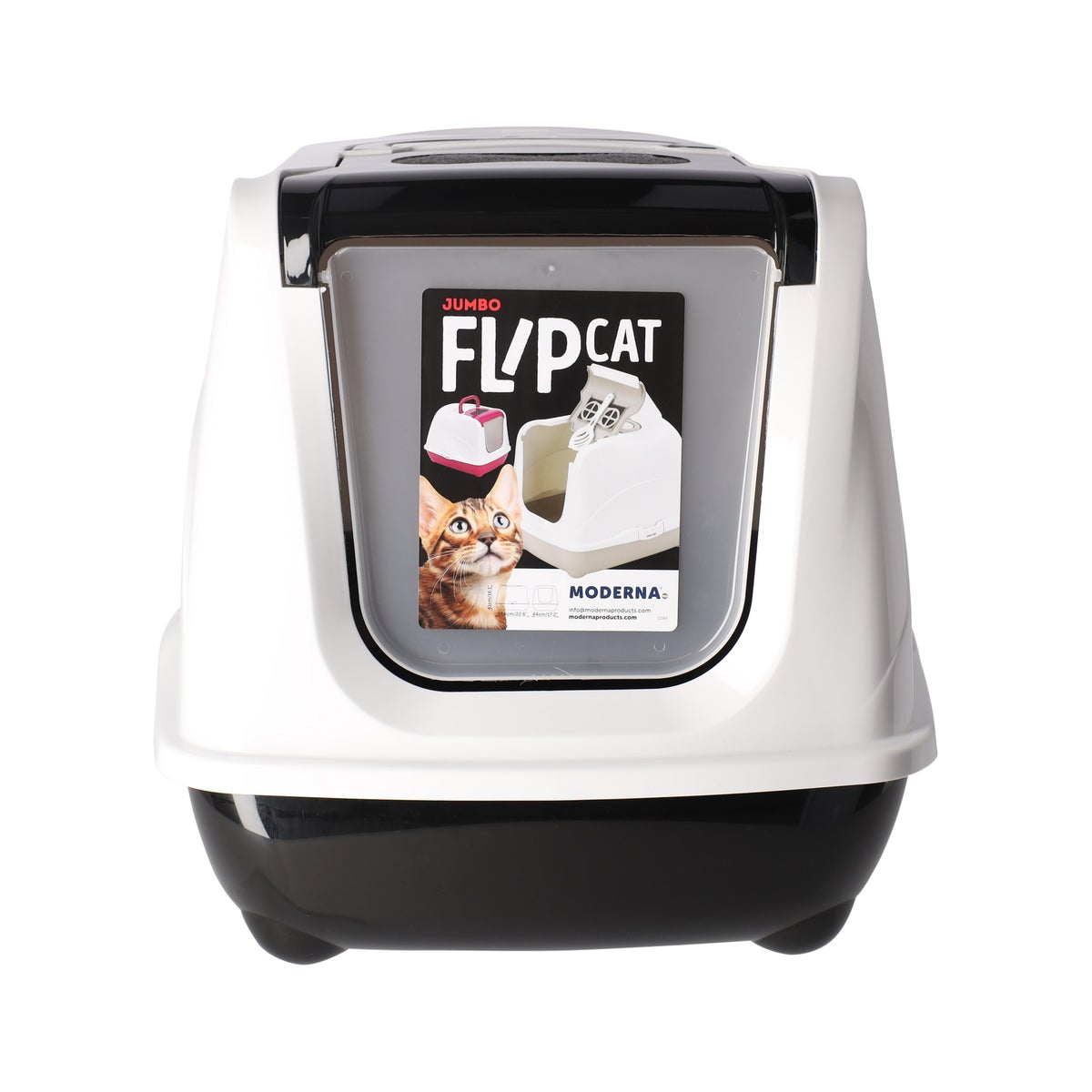 Kattenbak flip classic 57cm zwart Kattenbak flip classic 57cm zwart