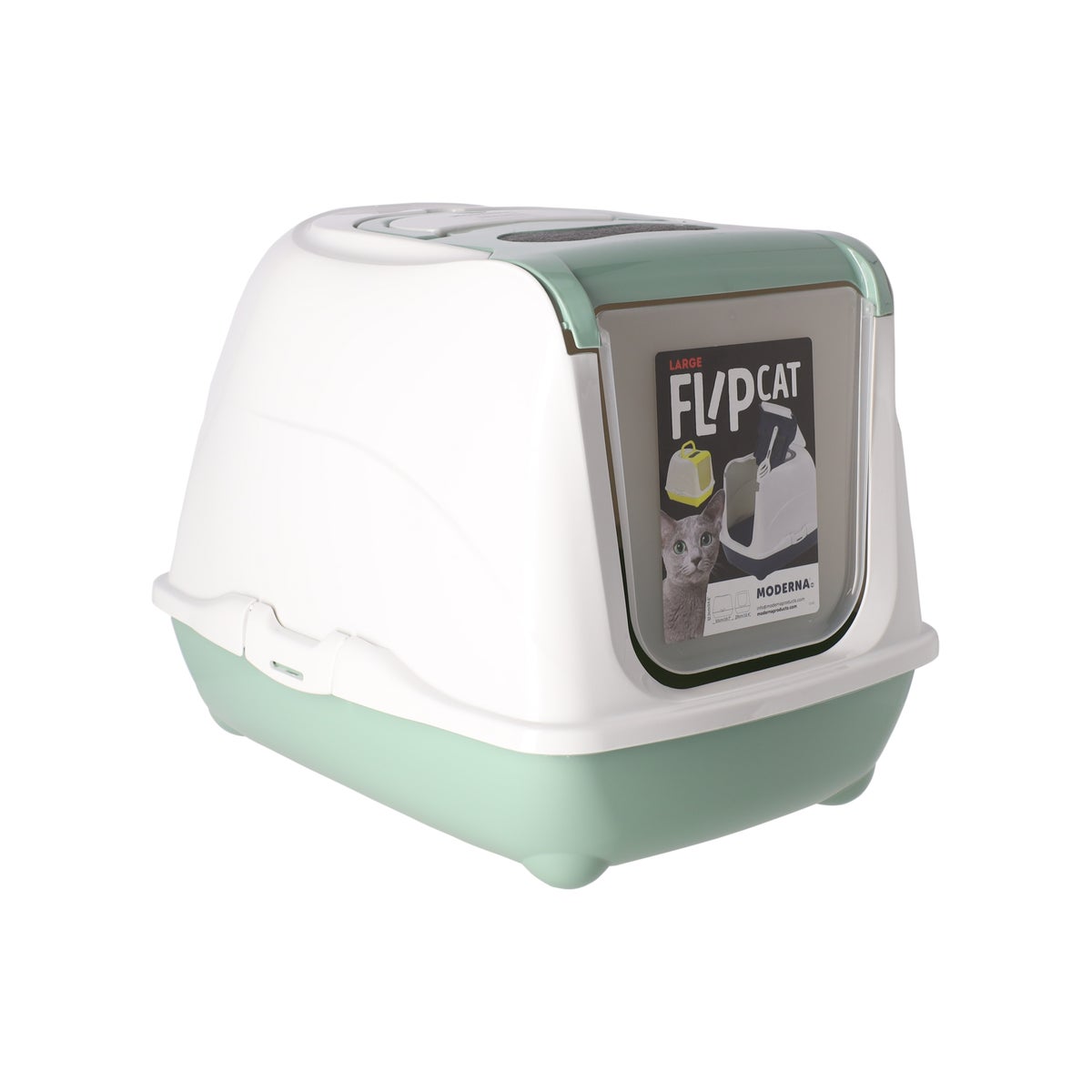 Kattenbak flipcat 50cm muntgroen Kattenbak flipcat 50cm muntgroen