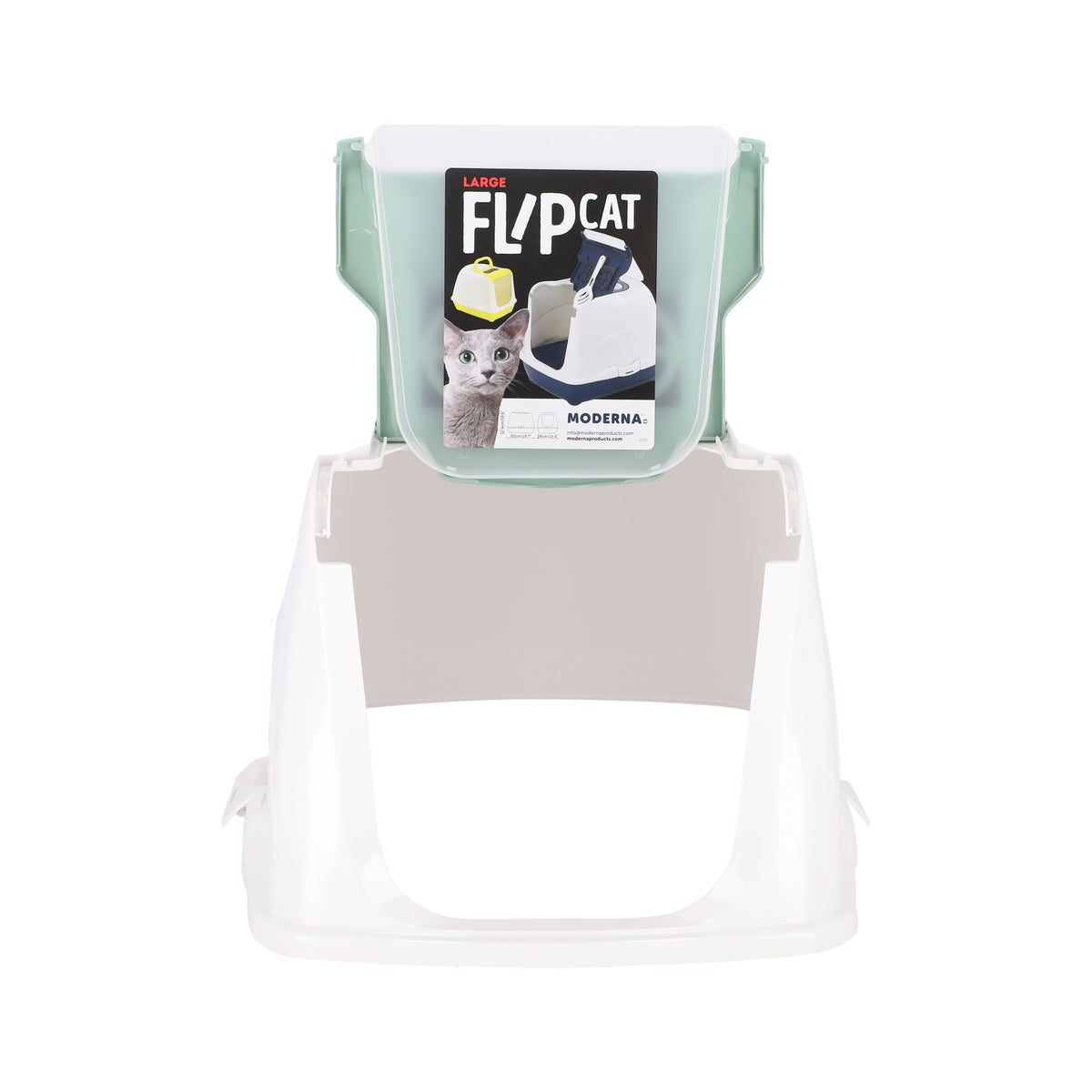 Kattenbak flipcat 50cm muntgroen Kattenbak flipcat 50cm muntgroen