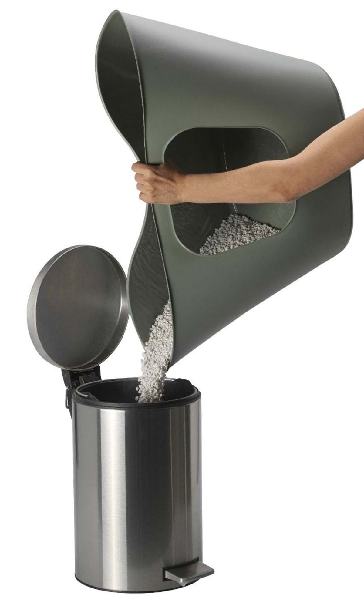 Kattenbak Lotus olijfgroen Kattenbak Lotus olijfgroen