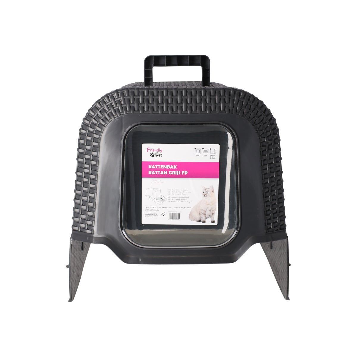 Kattenbak rattan grijs FP Kattenbak rattan grijs FP