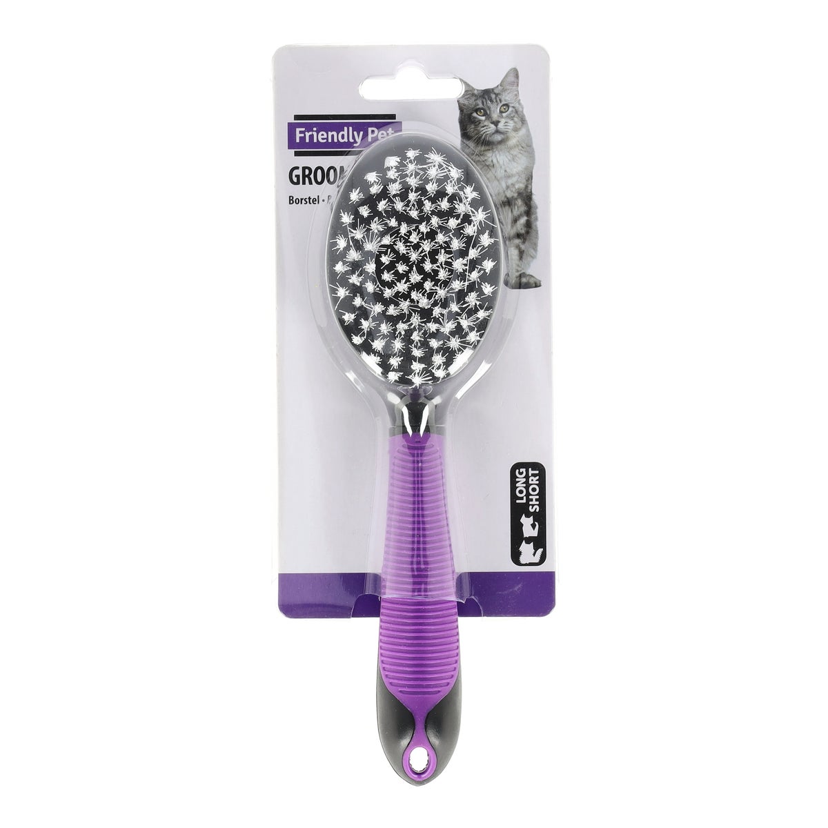 Borstel kat zacht + handvat Borstel kat zacht + handvat