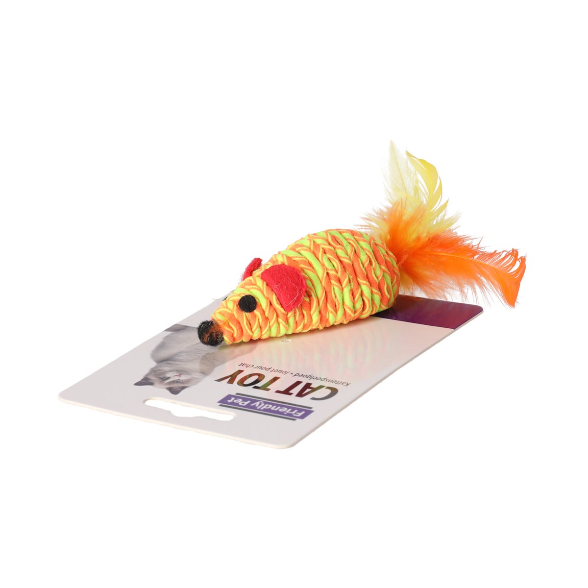 Kattenspeeltje muis+pluim Shuka Kattenspeeltje muis+pluim Shuka