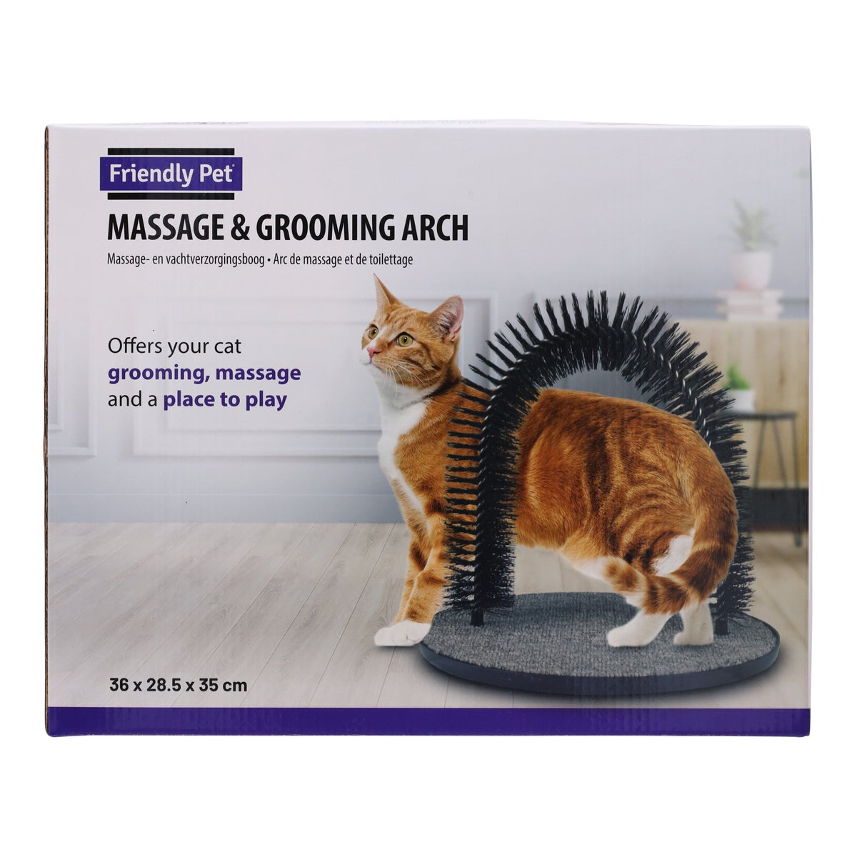 Massageborstel kat boog 36x28,5x35cm Massageborstel kat boog 36x28,5x35cm