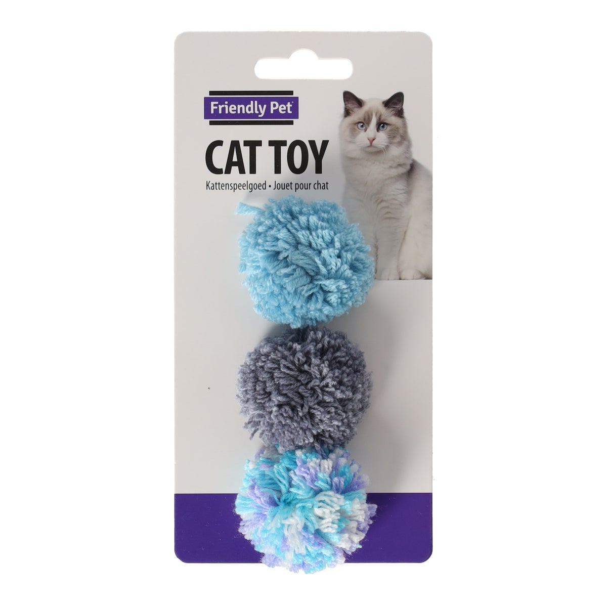 Kattenspeeltje bal yarn 3st 5cm Kattenspeeltje bal yarn 3st 5cm