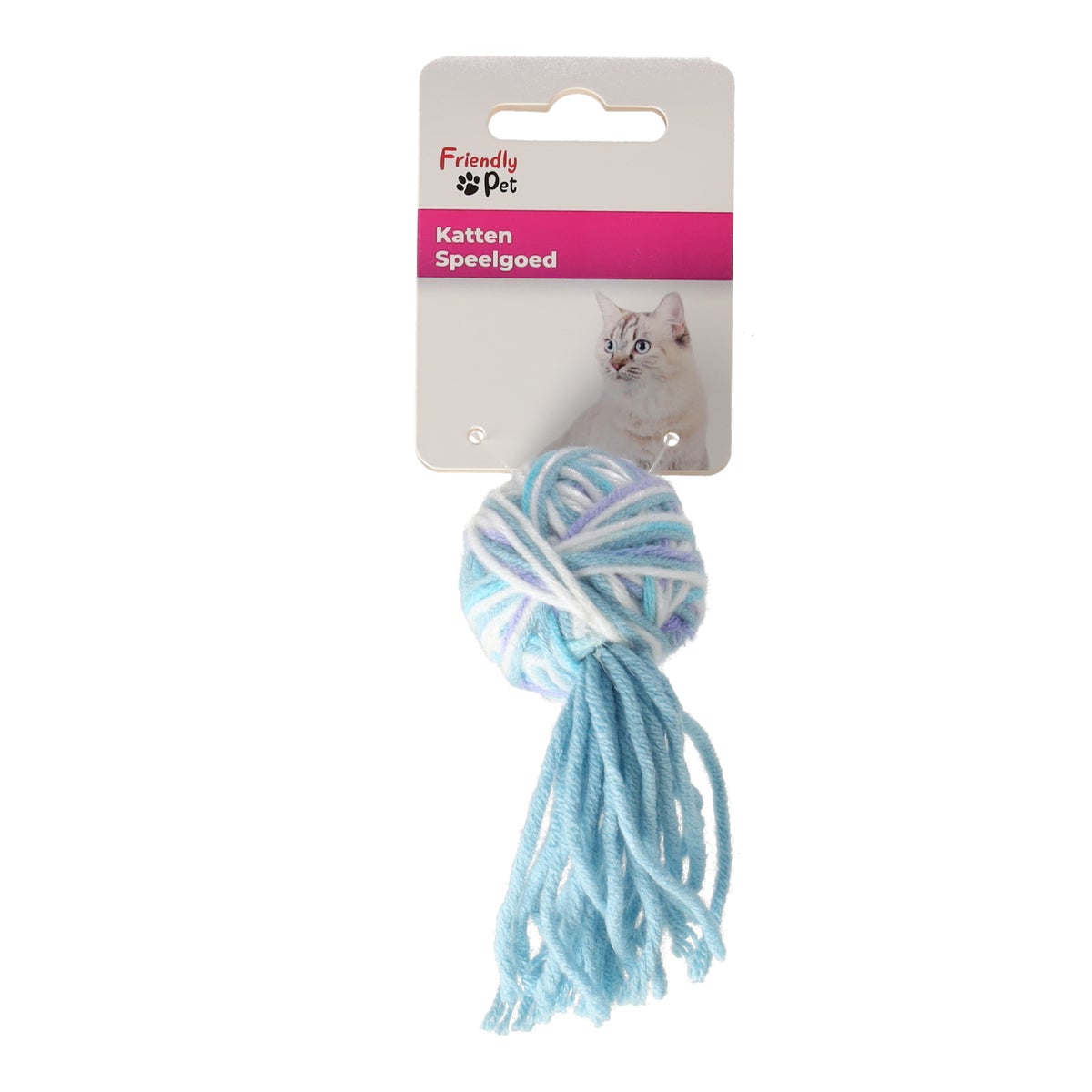 Kattenspeeltje bal yarn+flosh 13cm Kattenspeeltje bal yarn+flosh 13cm