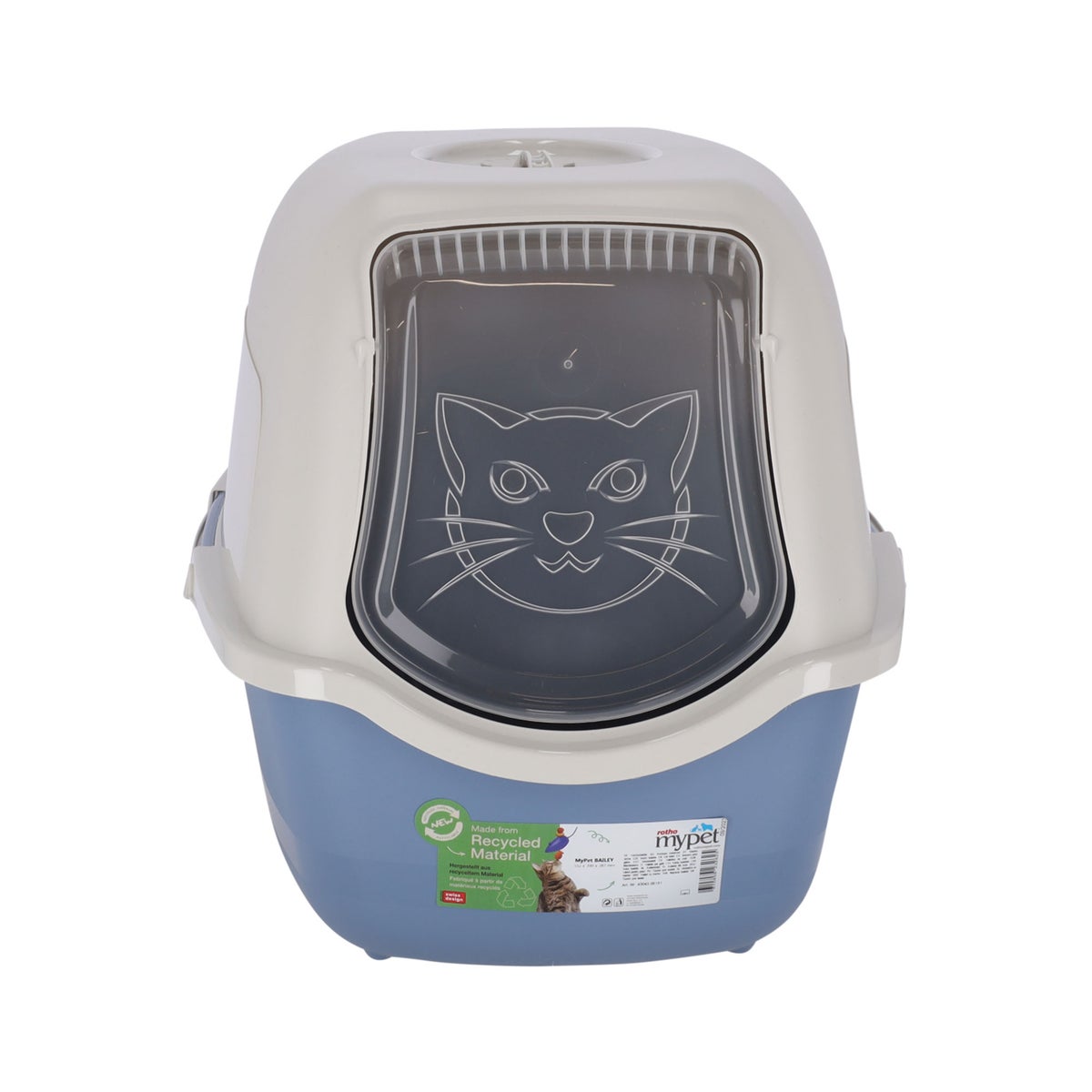 Kattenbak Bailey 56cm blauw/zand Kattenbak Bailey 56cm blauw/zand