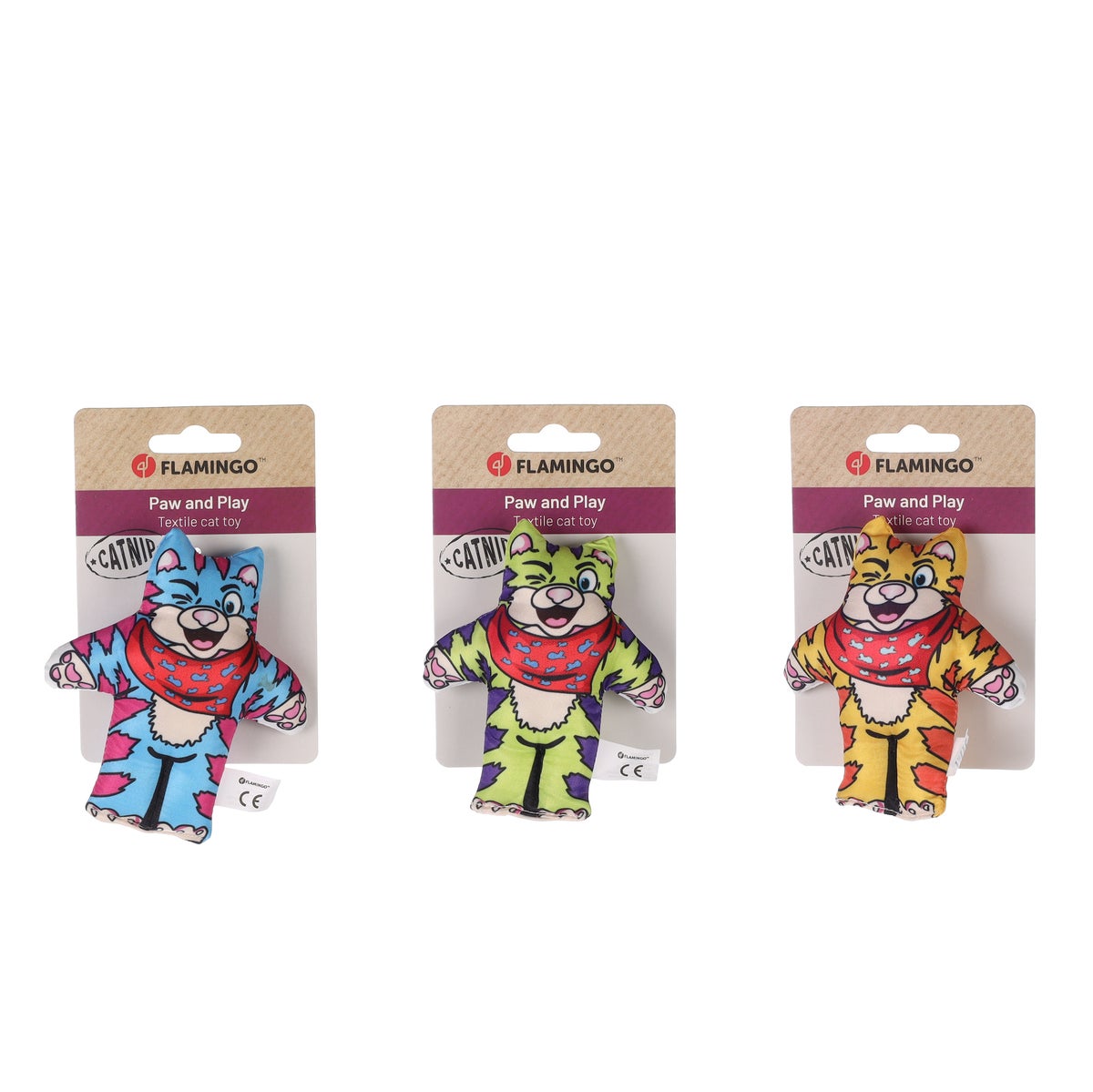 Kattenspeelgoed tijger Tigi 3 assorti Kattenspeelgoed tijger Tigi 3 assorti