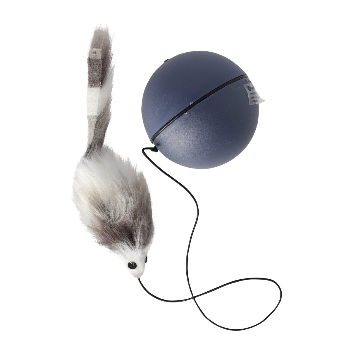 Kattenspeeltje Boula bewegende bal met muis grijs D8cm FP Kattenspeeltje Boula bewegende bal met muis grijs D8cm FP