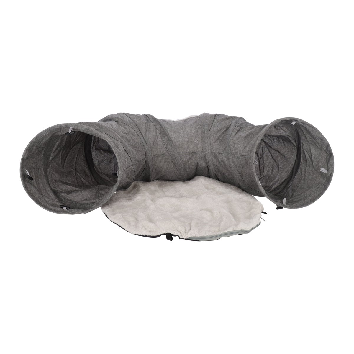 Kattentunnel met kussen Gotar grijs 95 cm FP Kattentunnel met kussen Gotar grijs 95 cm FP